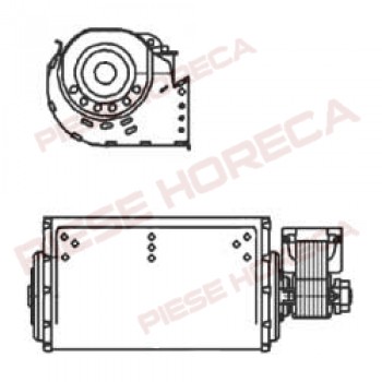 Ventilator pentru echipamente frigorifice. Ventilator tangential cu turbina, dimensiuni turbine 45x300mm, alimentare 230V 50Hz, putere 35W. Pentru echipamente frigotehnice ELECTROLUX, ZANUSSI.